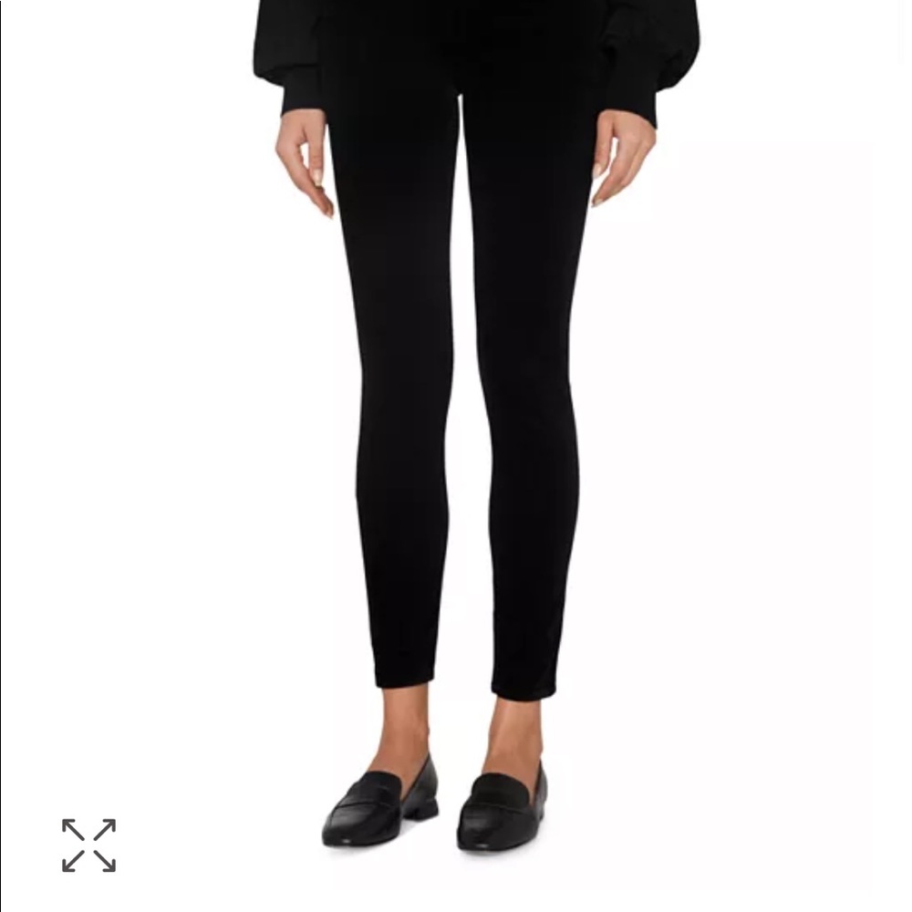 7 for All Mankind Velvet Mid Rise Ankle Skinny Jeans in Black